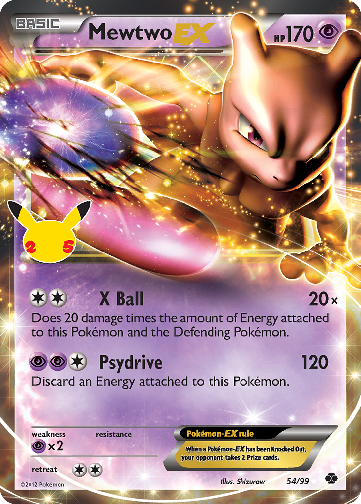 Controleer Nu De Waarde Van Je Mewtwo Ex Pokemon Kaart Uit De Celebrations Classic Collection Set 