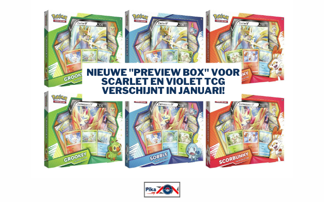 Nieuwe &quot;Preview Box&quot; voor Scarlet en Violet TCG verschijnt in januari! - Pikazon.nl