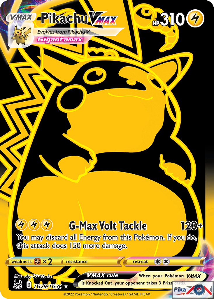 Check de waarde van je Pikachu VMAX uit de Lost Trainer Gallery set.
