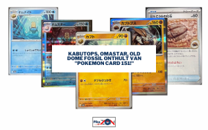 Kabutops, Omastar, Old Dome Fossil onthult van “Pokemon Card 151!”